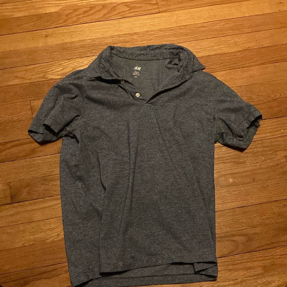 H&M gray medium slim fit polo